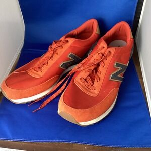 New Balance 501 Mens Red‎ Suede Mesh Athletic Running Sneakers Shoes Size 18
